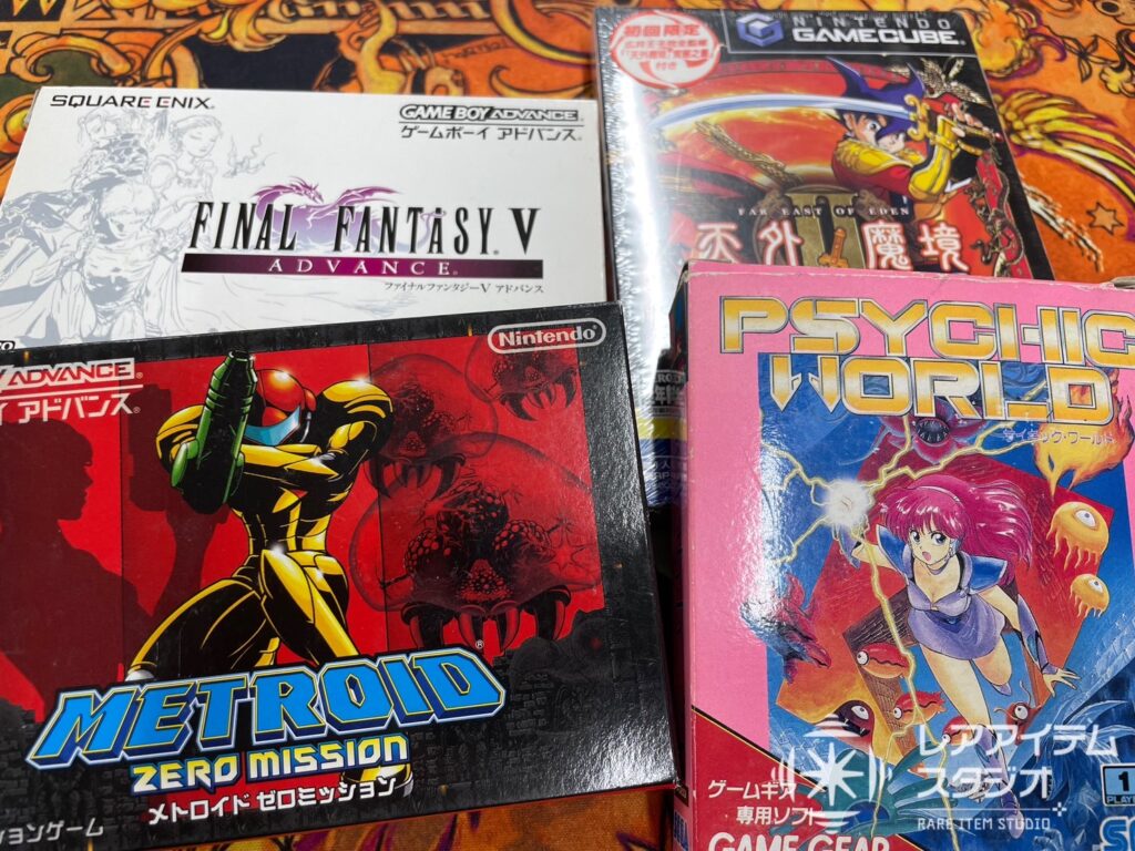 買取をしたゲームボーイアドバンスやゲームギアなど、レトロゲームソフト